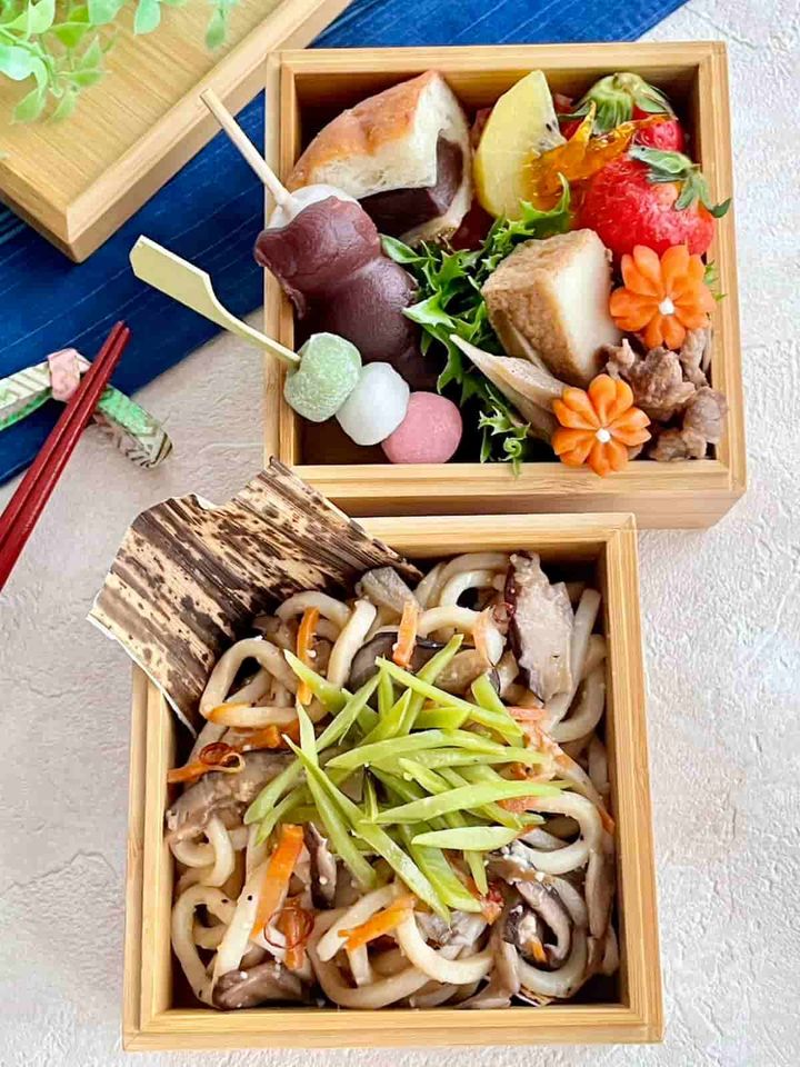 和きのこのペペロンチーノ焼きうどん