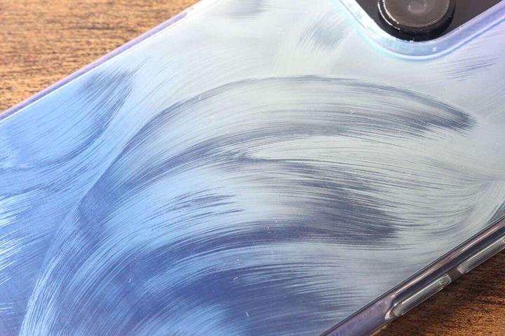 流沙色デザインのアップ。メタリックな質感がわかる