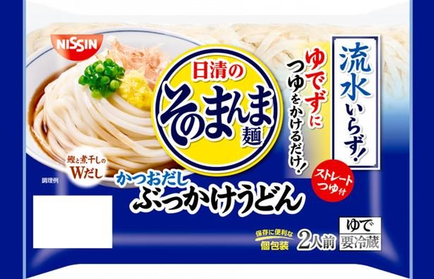 「日清のそのまんま麺 かつおだしぶっかけうどん」