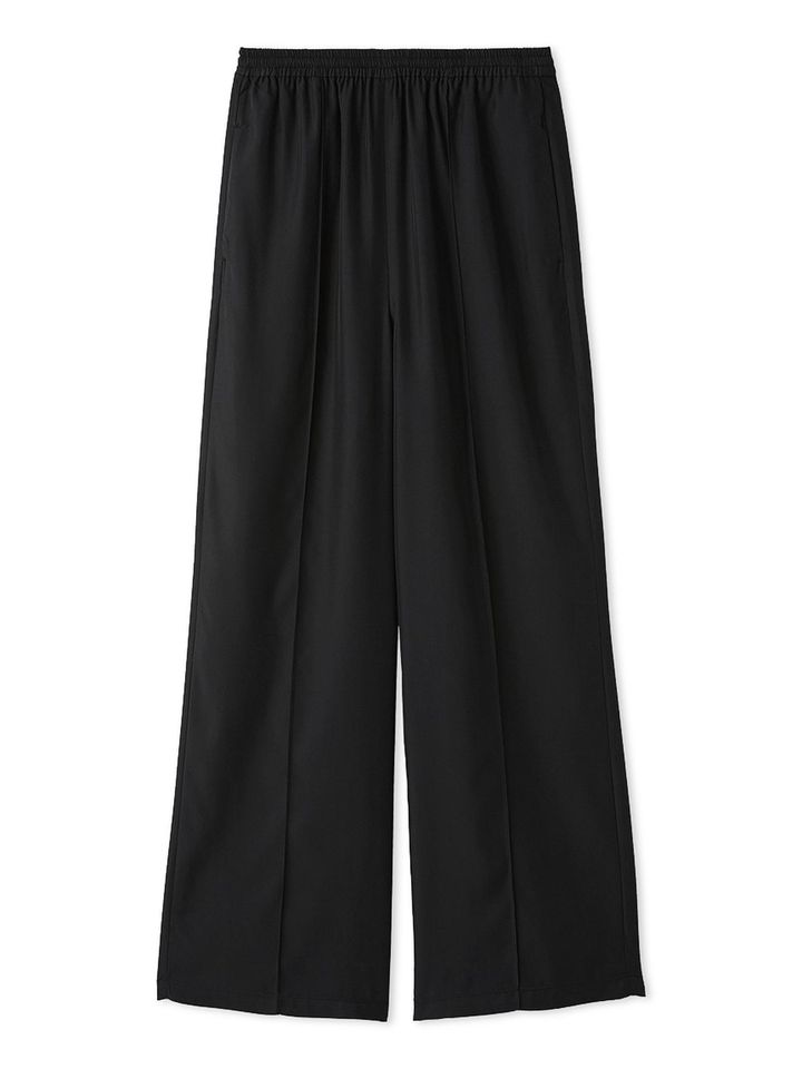 画像: サテンイージーストレートパンツ（ブラック）¥19,910（フレイ アイディー） ◾️接触冷感 出典：フレイ アイディー