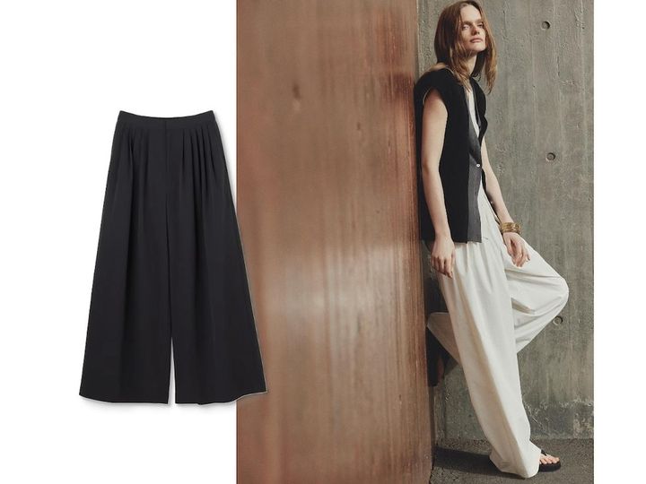 画像: クールタッチカラータイプライター ワイドパンツ（ブラック、オフ）各¥22,000（ともにアンクレイヴ） ◾️UVケア ◾️接触冷感 ◾️吸水速乾 ◾️遮熱 ◾️ウォッシャブル 出典：アンクレイヴ