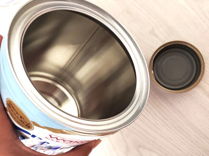 ミルク缶が家じゅうで使える♡つい放置しがちな〈空き缶〉を100均で生まれ変わらせてみた