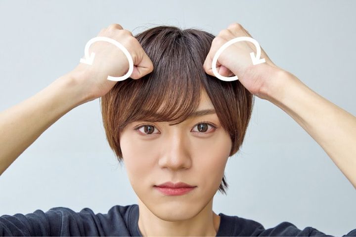 4.続いて前頭部