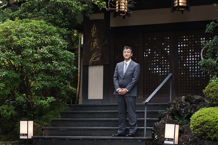 坐漁荘のエントランス