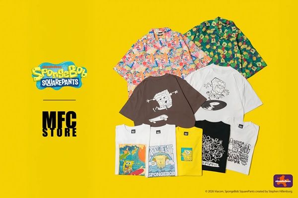 【東京都目黒区・大阪府大阪市】「MFC STORE」とスポンジ・ボブがコラボ！Tシャツ全7型＆アロハシャツ全2型を再販