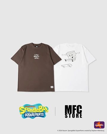 【東京都目黒区・大阪府大阪市】「MFC STORE」とスポンジ・ボブがコラボ！Tシャツ全7型＆アロハシャツ全2型を再販
