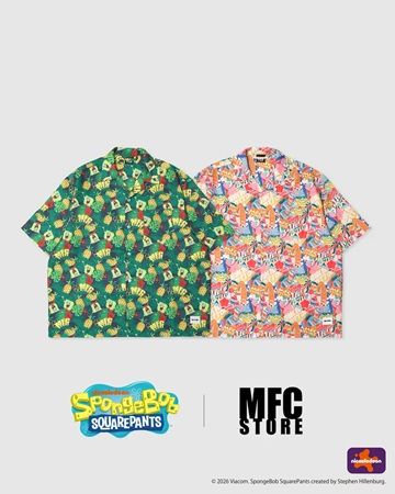 【東京都目黒区・大阪府大阪市】「MFC STORE」とスポンジ・ボブがコラボ！Tシャツ全7型＆アロハシャツ全2型を再販