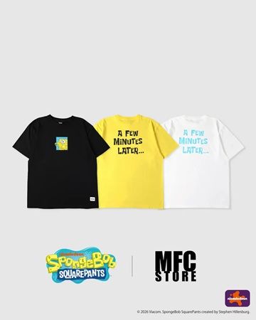 【東京都目黒区・大阪府大阪市】「MFC STORE」とスポンジ・ボブがコラボ！Tシャツ全7型＆アロハシャツ全2型を再販