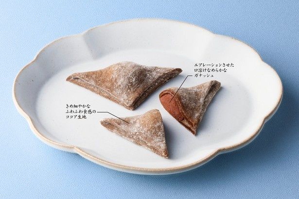 【写真】従来おたべの約2倍の厚みを持たせたココア風味のふわふわ生地