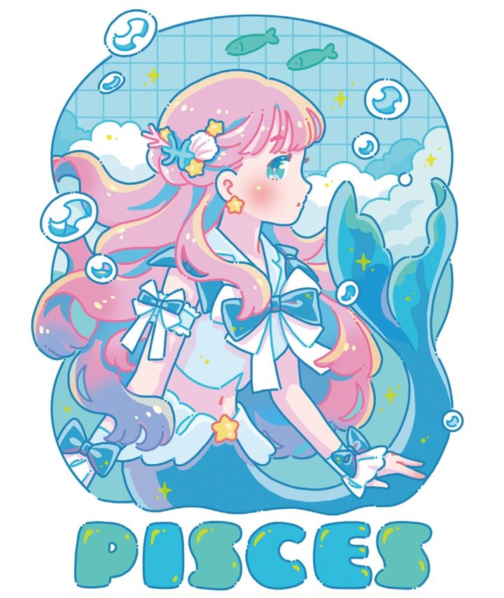 ラブちゃんことLove Me Doの12星座占い「ときめき占い」、うお座のイメージ画像。