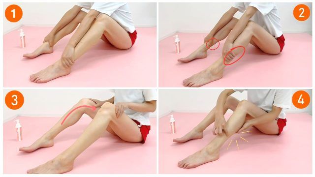 ボート漕ぎマッサージの方法