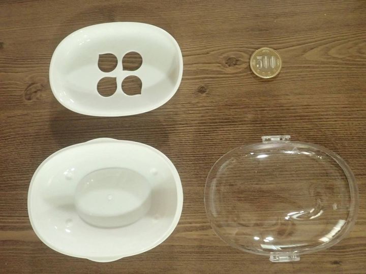 DAISO(ダイソー)：ロゼ ソープケース ホワイト