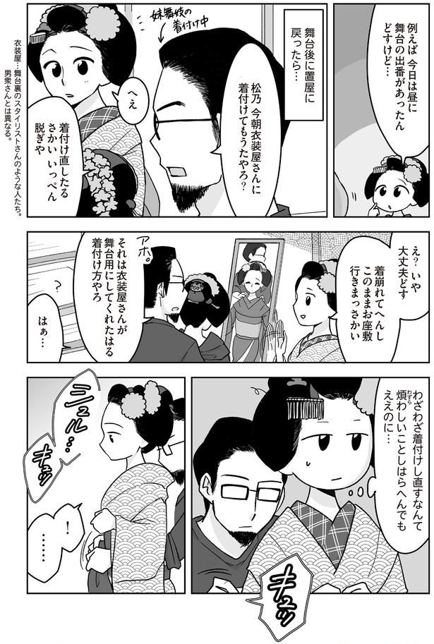舞台後に置屋に戻ったら… （C）松原彩／KADOKAWA