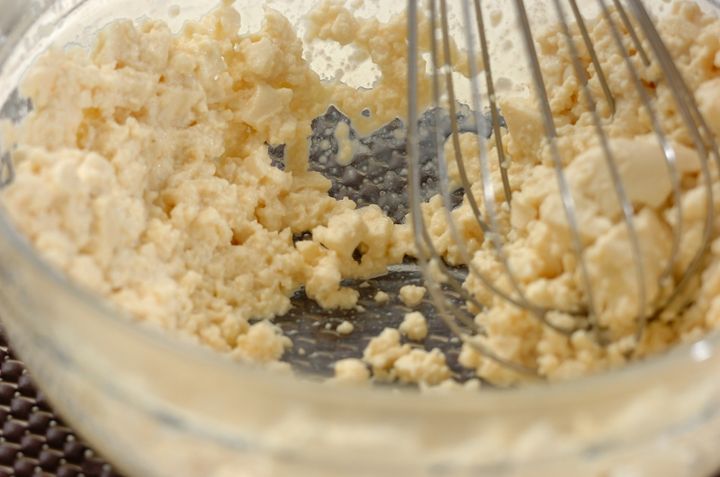 トウモロコシと豆腐の落とし揚げの作り方1