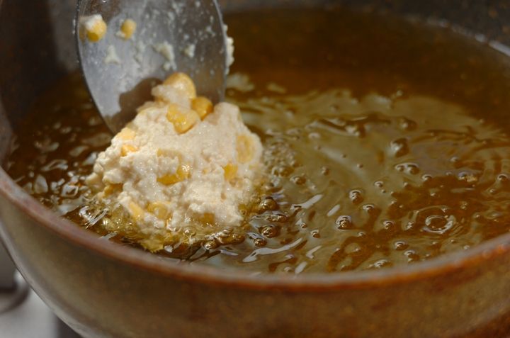 トウモロコシと豆腐の落とし揚げの作り方2