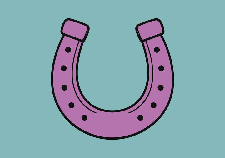 水色の背景に描かれた、穴が並んだ紫色のU字型のイラスト