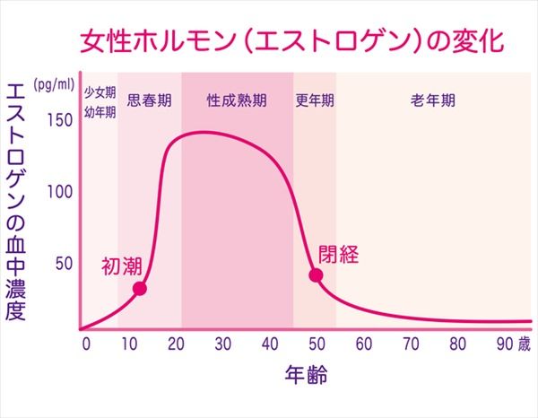 更年期のホットフラッシュは女性ホルモン不足が原因