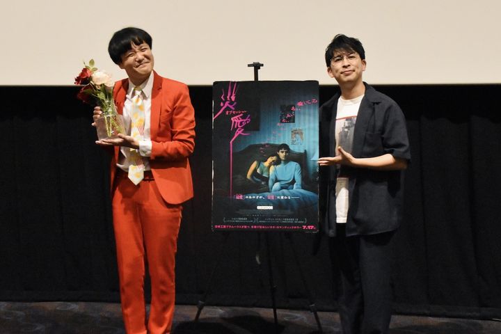 『オブセッション 災愛』 愛してるが止まらない スペシャルトークショーより 左から、あんこ、ジャガモンド斉藤 （C）2026 Focus Features LLC. width=