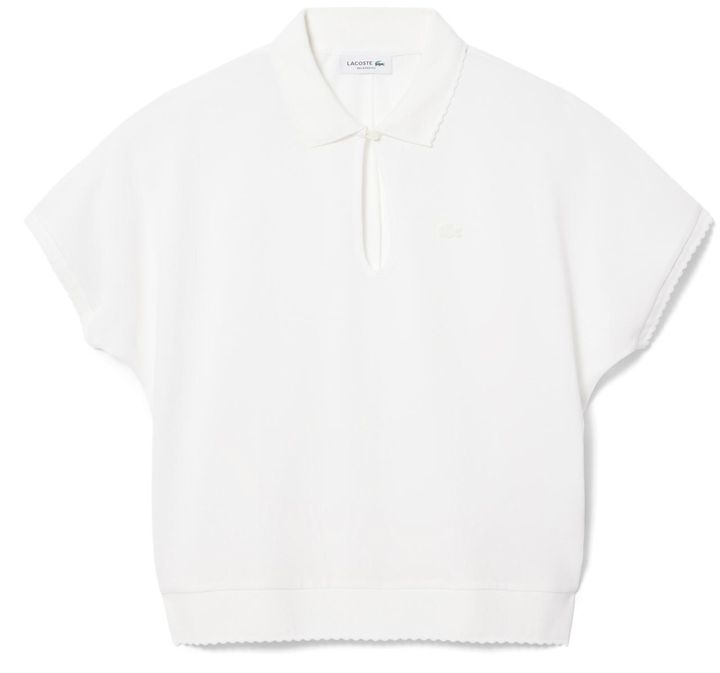 画像: スカラップトリムポロシャツ¥17,600（ホワイト）