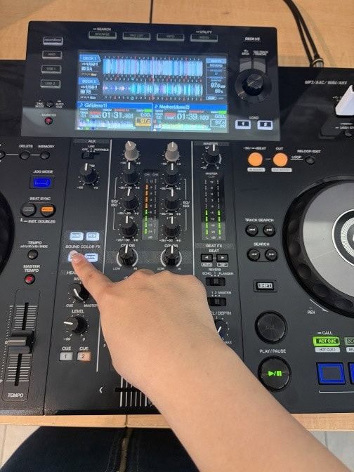 エフェクトを操作するボタン