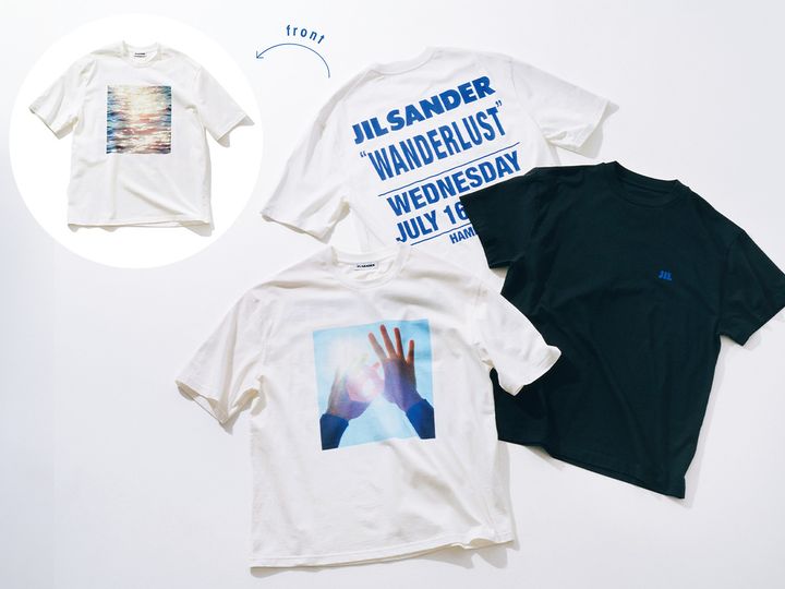 ジルサンダーのロゴ＆フォトTシャツ