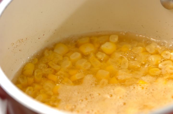 美味しすぎる とうもろこしの中華スープ 大量消費にもの作り方1