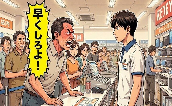 早くしろよ！」大混雑の家電量販店で激昂する男性客…若い店員が貫いた