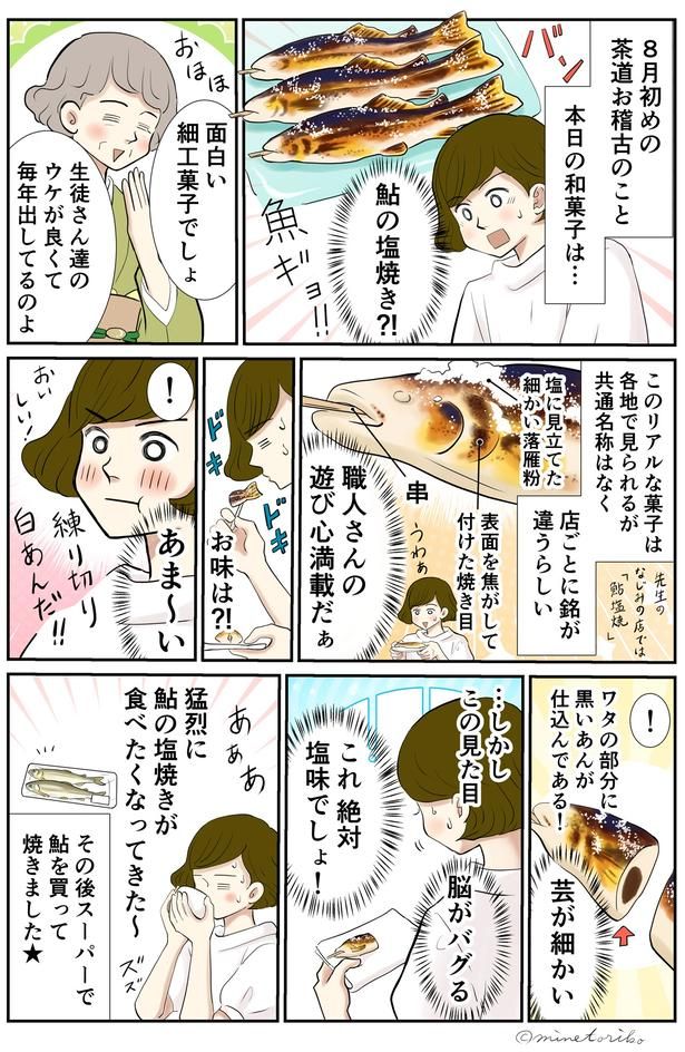 面白い細工菓子でしょ （C）峯鳥子