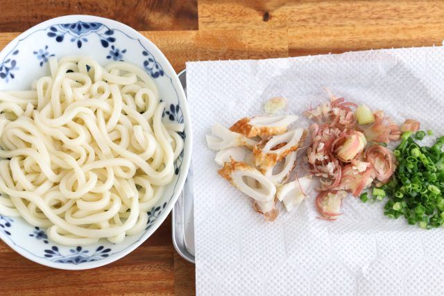 うどんと材料