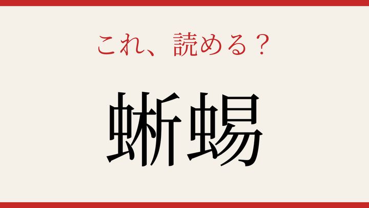 【難読漢字】何と読むか分かる？爬虫類の代表選手の問題画像