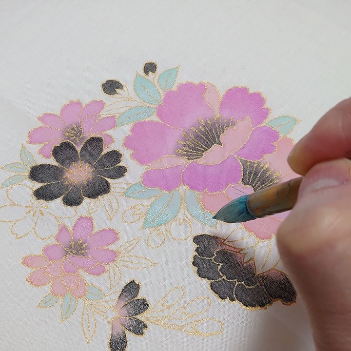 手描友禅「色挿し」（彩色）体験（染工房正茂）
