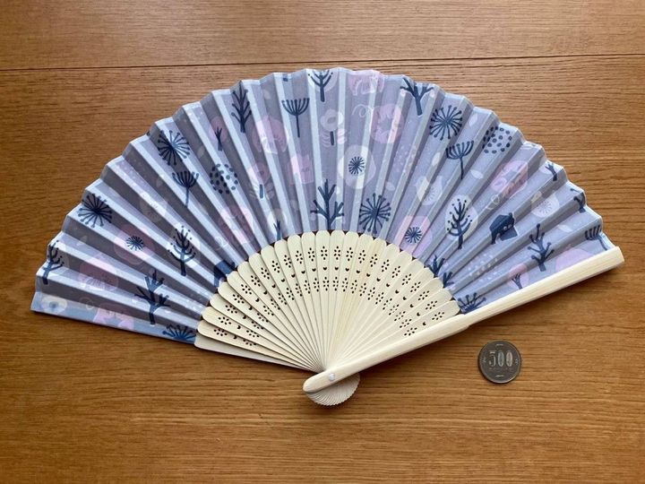 Seria(セリア)：扇子21cm 北欧ナチュラル