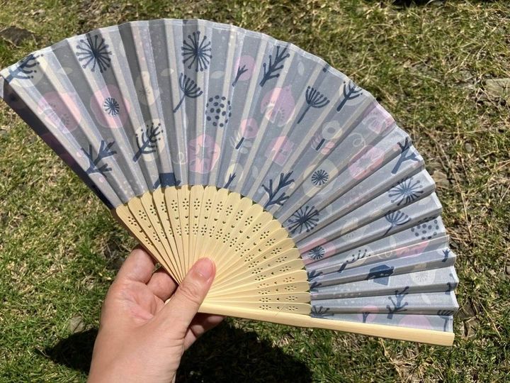 Seria(セリア)：扇子21cm 北欧ナチュラル