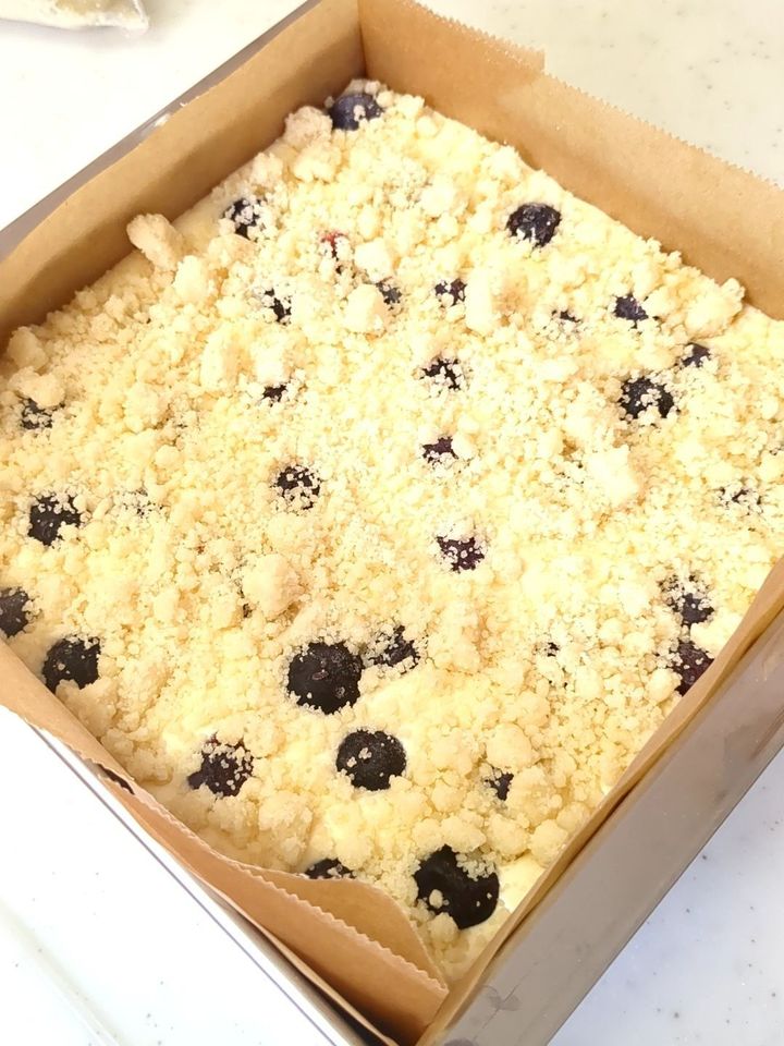 今回はクランブルもかけて焼いてみます！
