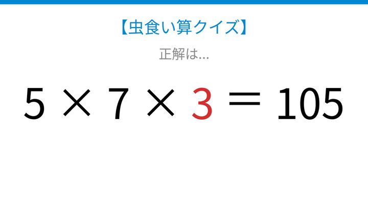 【虫食い算クイズ】□に入る数字は？論理で解ける！の解答画像