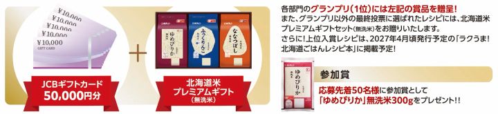 グランプリ賞品と参加賞