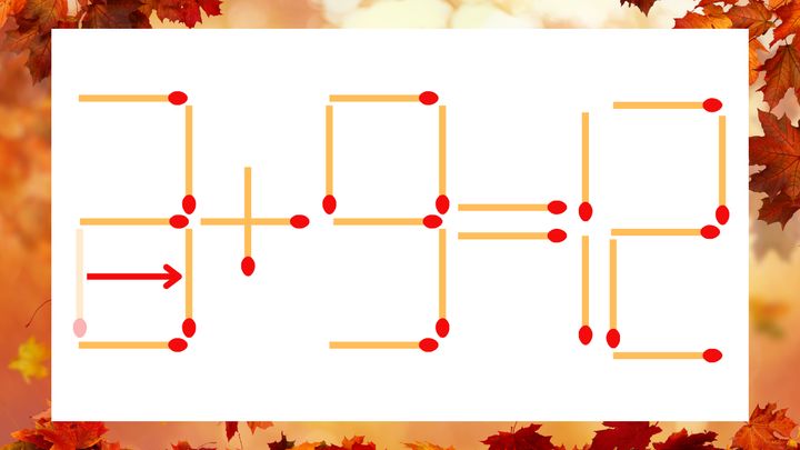 【マッチ棒クイズ】1本だけ動かして正しい式に：2＋9＝12？の解答画像