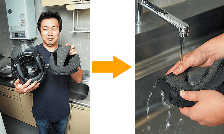 【丸洗いで清潔】見た目以上に汚れている！プロが教えるヘルメット内装の正しい「手洗い＆乾燥」手順