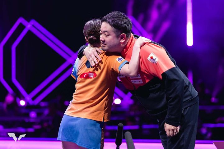 大藤沙月、坂本竜介コーチ（C）WTT