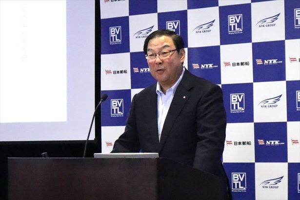 日本郵船の曽我貴也代表取締役社長