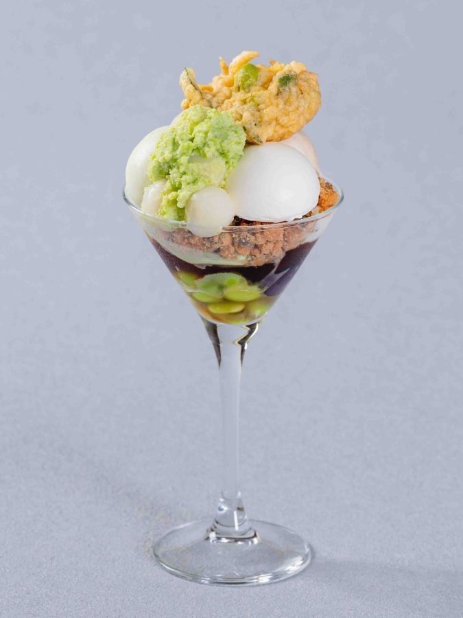 「枝豆と抹茶のパフェ」2000円