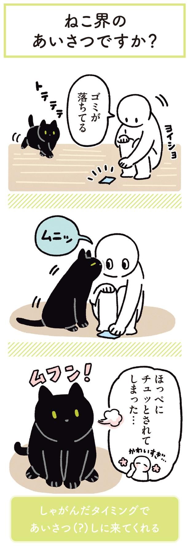 ほっぺにチュッとされてしまった… （C）AKR／KADOKAWA
