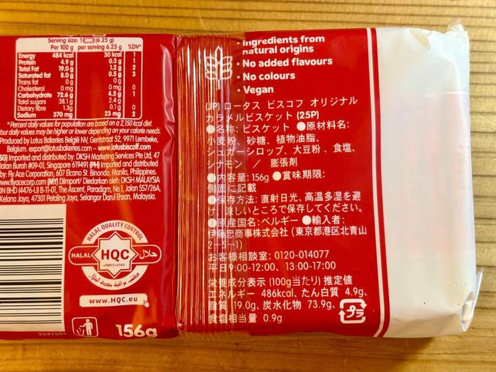 成分表