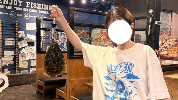 お魚と記念の1枚