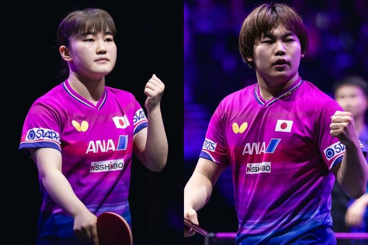 大藤沙月、松島輝空（C）WTT