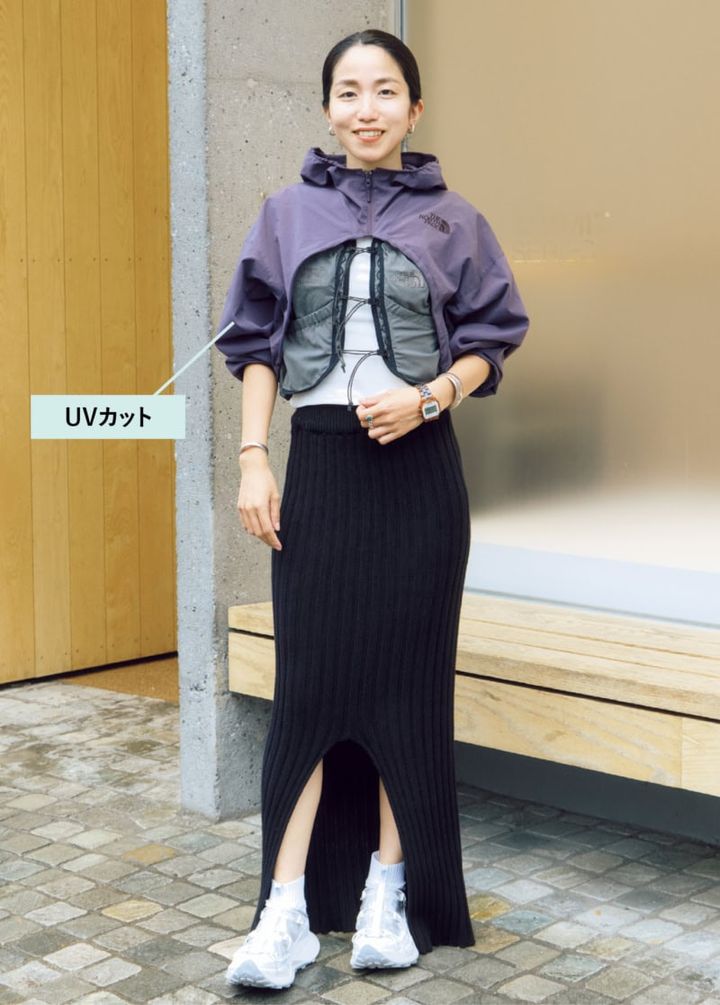 ボレロ[スワッシュジャケット]¥25,300、GARベスト¥30,800、シューズ¥33, 000（すべてザ・ノース・フェイス／ゴールドウイン カスタマーサービスセンター）
