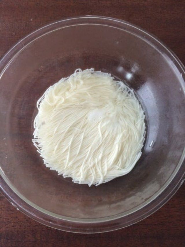 レンジでそうめん（加熱後）