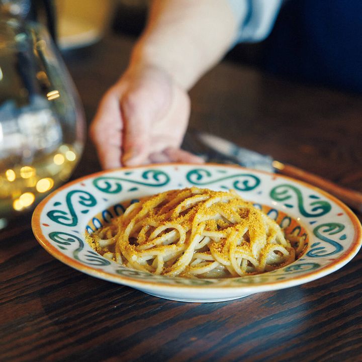 福岡〈DARIO〉焦がしバターとカラスミのスパゲッティーニ