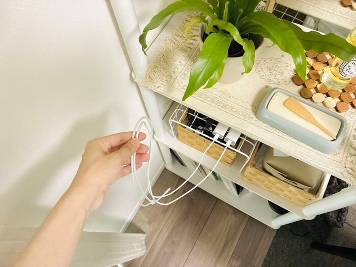 SNSで話題【キャンドゥ】1.45mの細長～い『専用ソックス』の正体は？通して結んでみたら…生活感が消えました♡