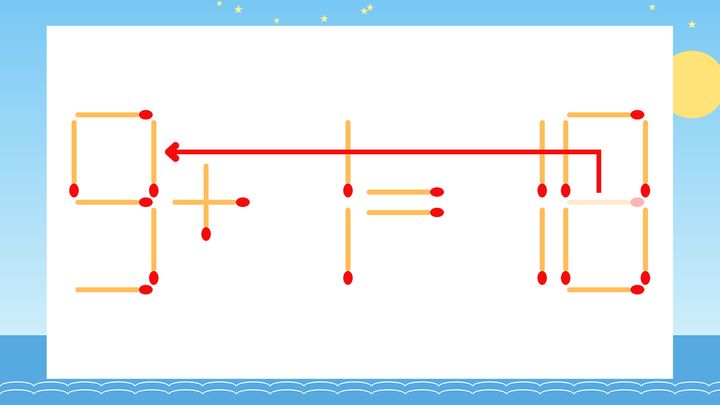 【マッチ棒クイズ】1本だけ動かして正しい式に：5+1=18？の解答画像
